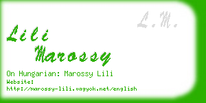 lili marossy business card